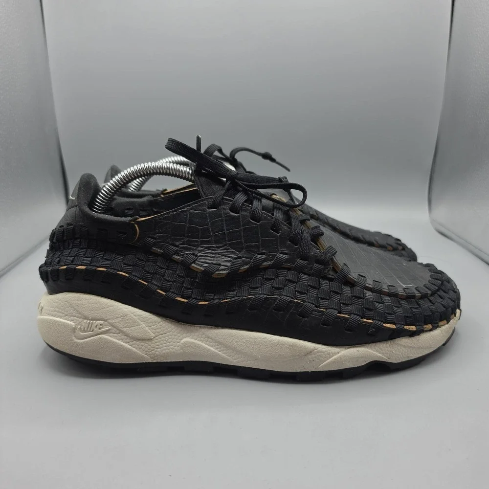 Nike Footscape Sandals Shoes Womens 12 Black Comfort Woven Casual Active